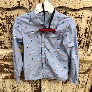 H & M Christmas Button Down